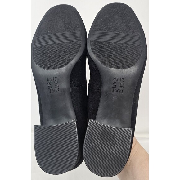Naturalizer Sz 9.5M Black Faux Suede Round Toe Block Heels Donelle Pumps Comfort - Picture 9 of 11